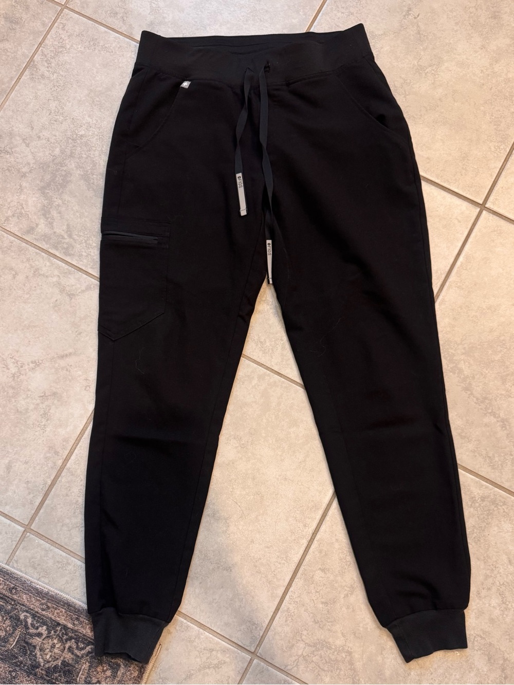 Women’s Figs Black Jogger Pants with Drawstring